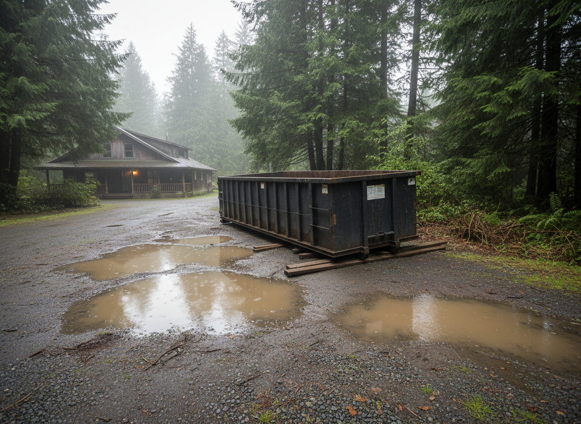 What to Expect When Placing a Dumpster on Unpaved Driveways in Forks